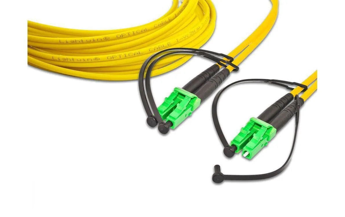 Lightwin LWL-Patchkabel Singlemode LC/APC – LC/APC, OS2, Duplex, 3 m