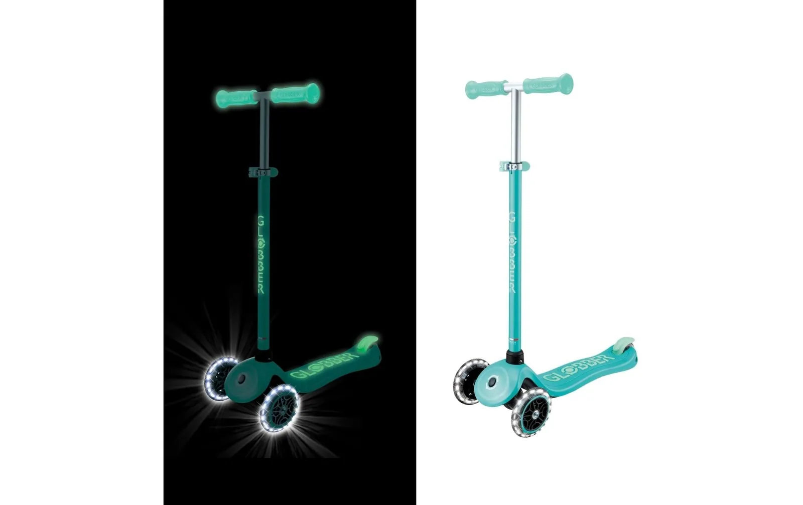 GLOBBER Scooter Primo Plus Glow Lights Grün