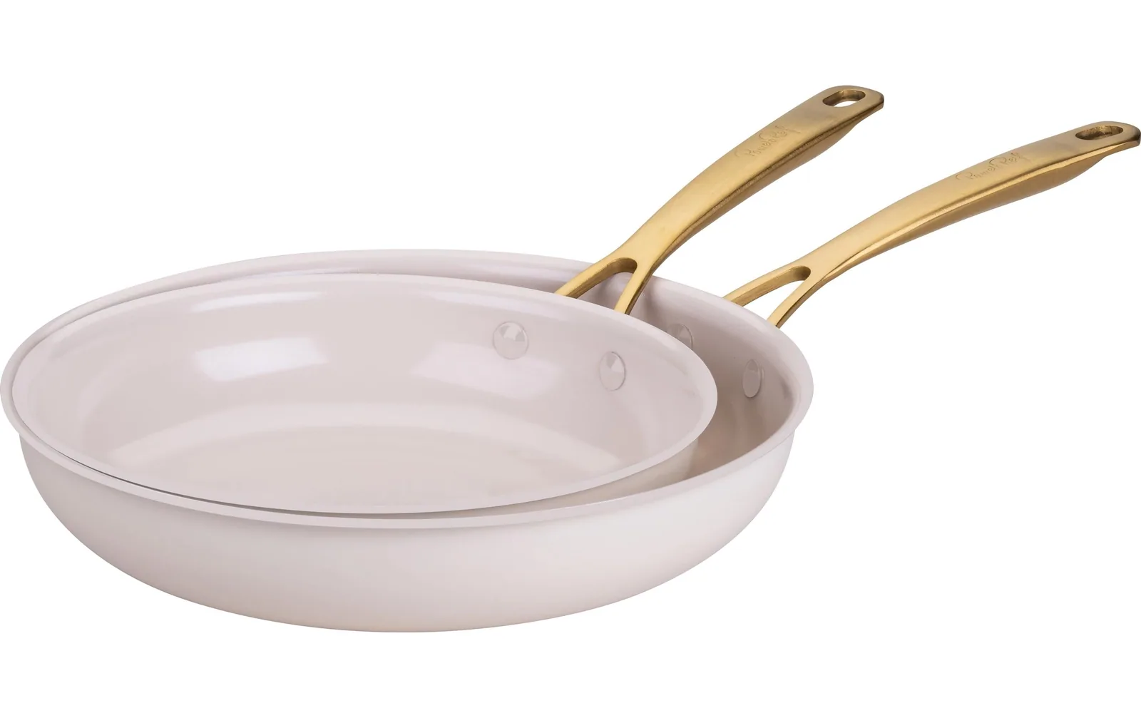 Fackelmann Pfannen-Set Signature 24 / 28 cm, Beige / Gold