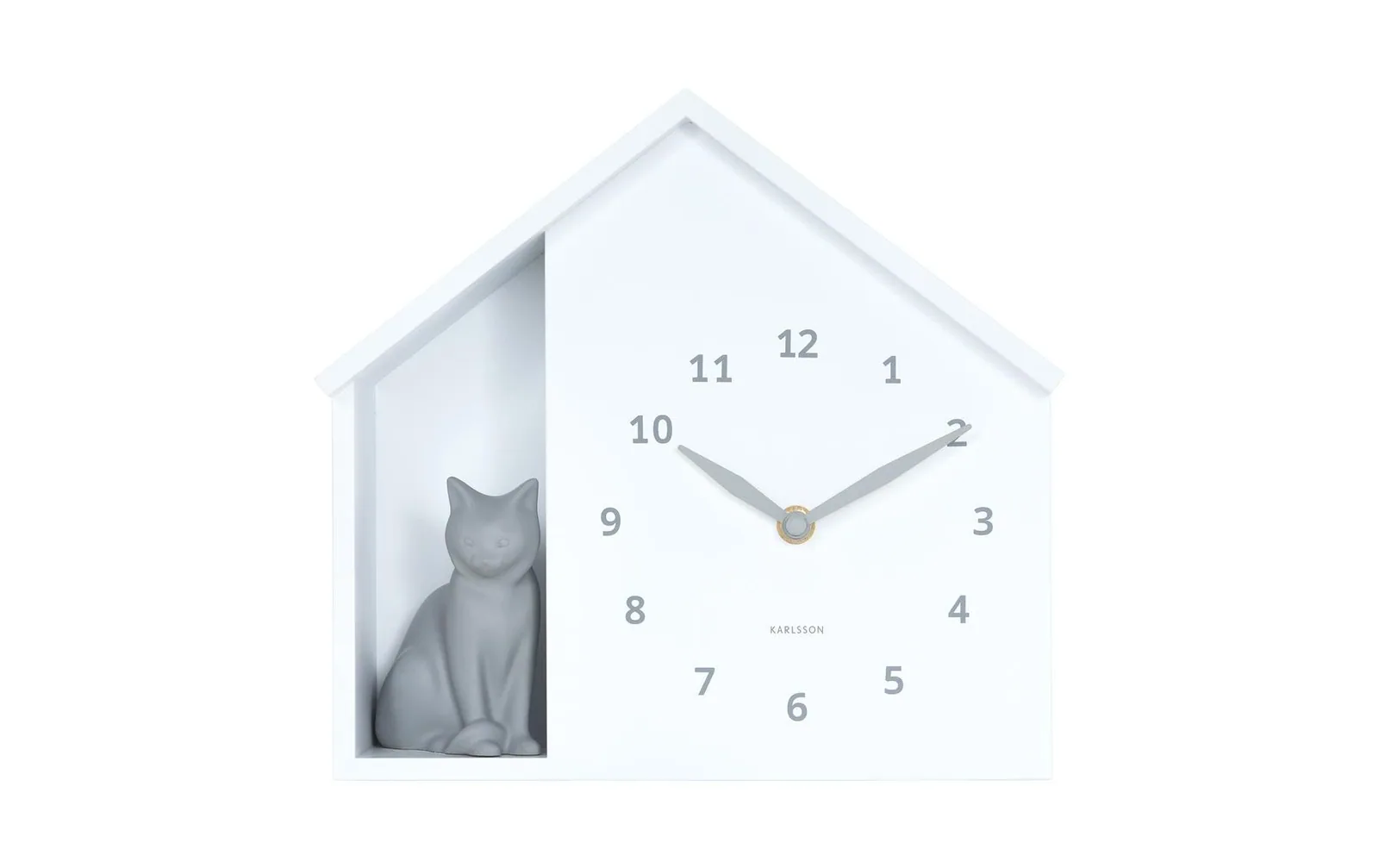 KARLSSON Wanduhr Sitting Cat White