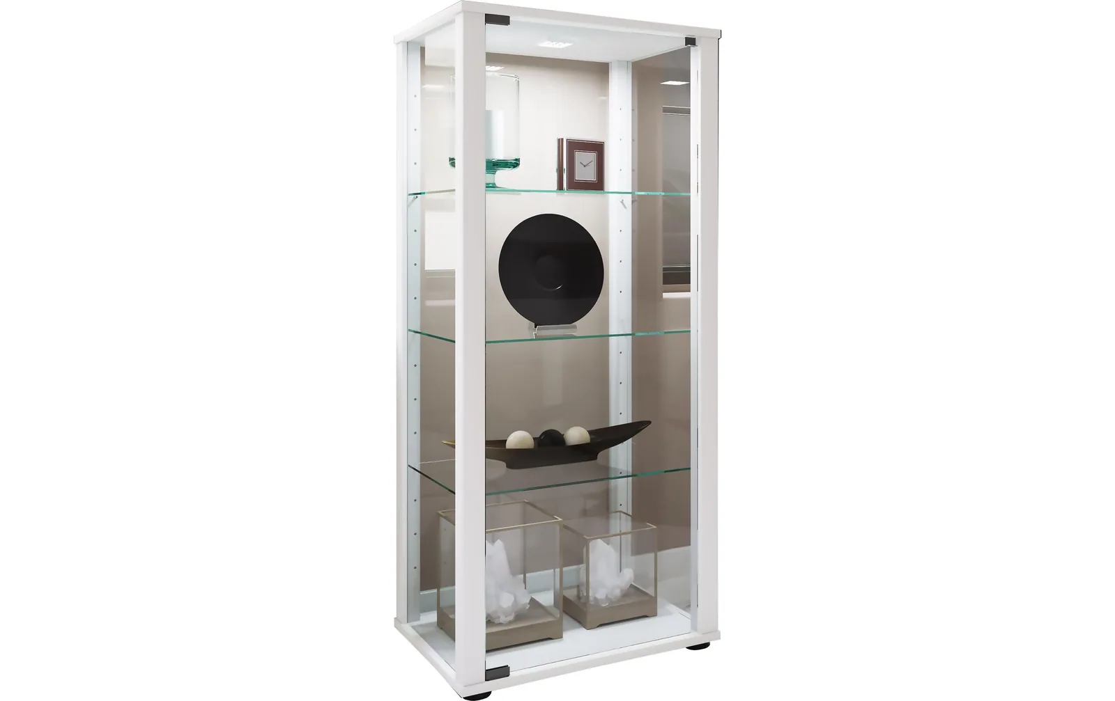 VCM Vitrine Kavisa M 50 x 115 cm, Weiss