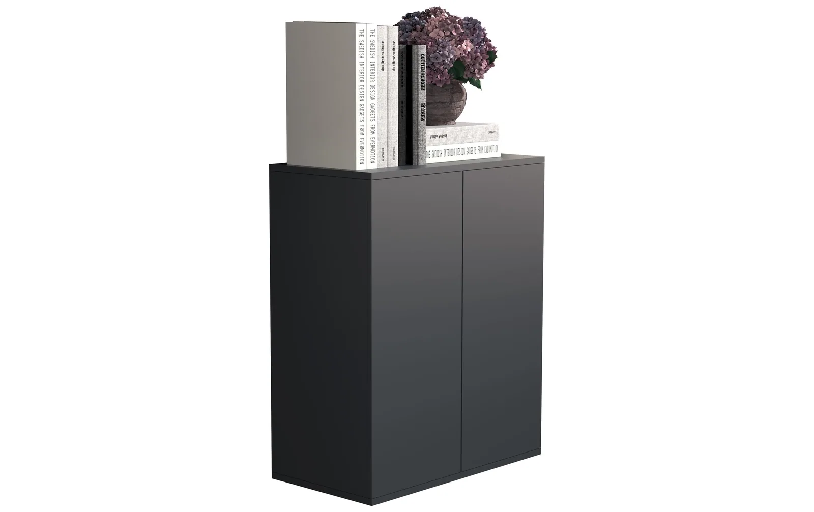VCM Kommode Dalosa 2-Fach 60 x 73 cm, Grau