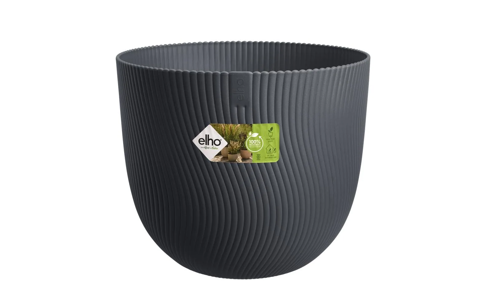 Elho Pflanzentopf Sereh Rund 30 cm Schwarz