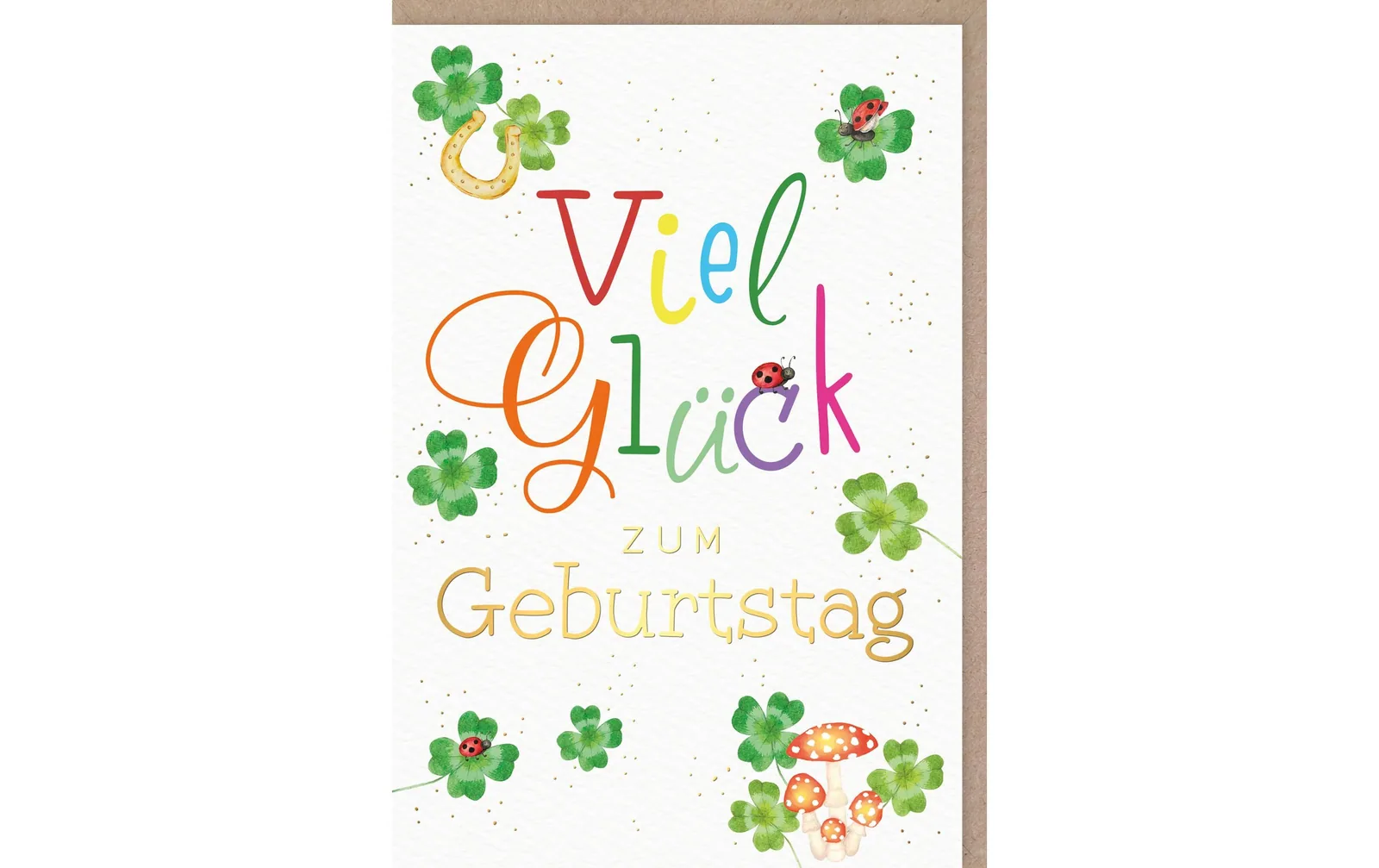 Braun + Company Geburtstagskarte Viel Glück 11.5 x 17 cm