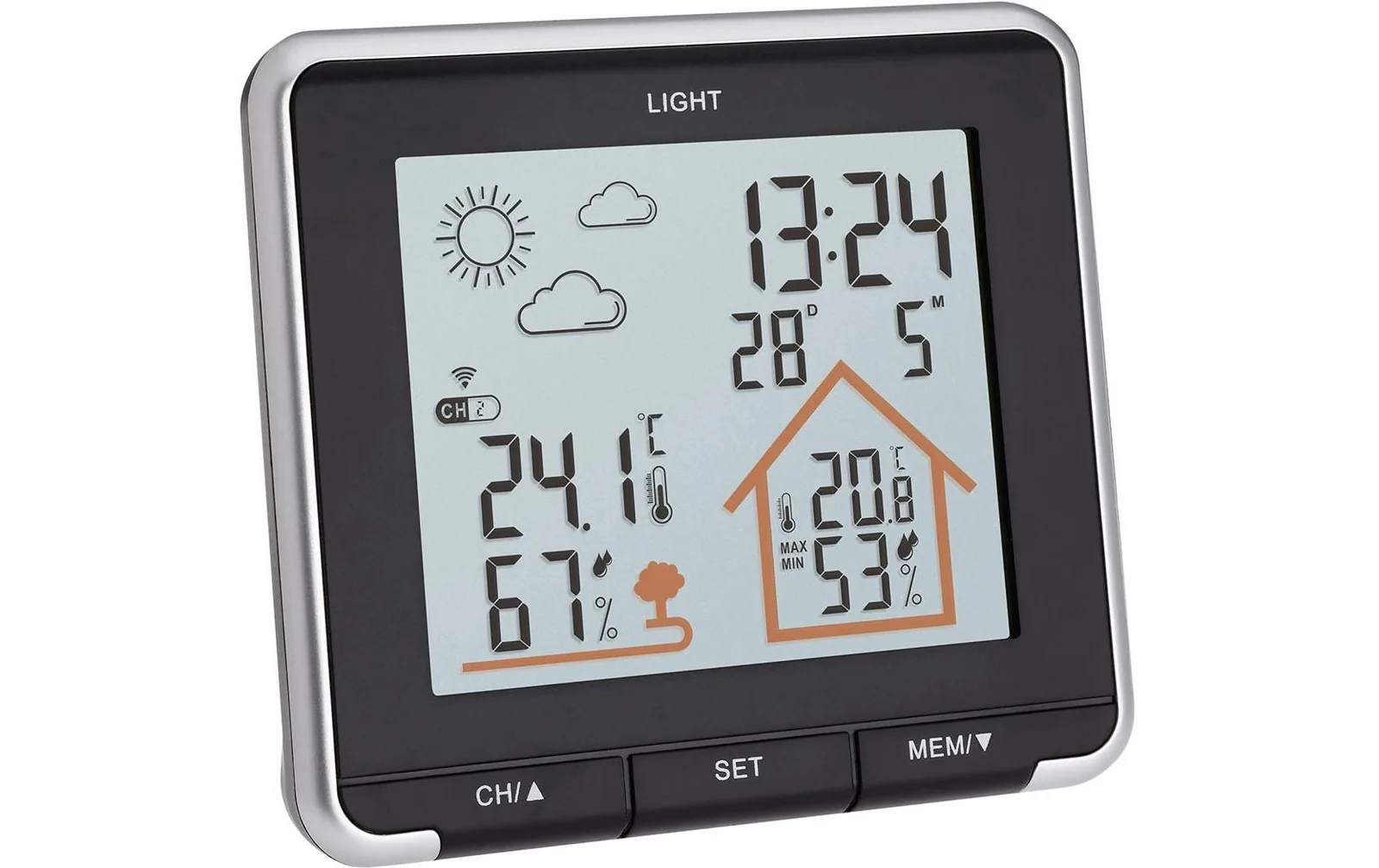 TFA Dostmann Wetterstation Life Schwarz