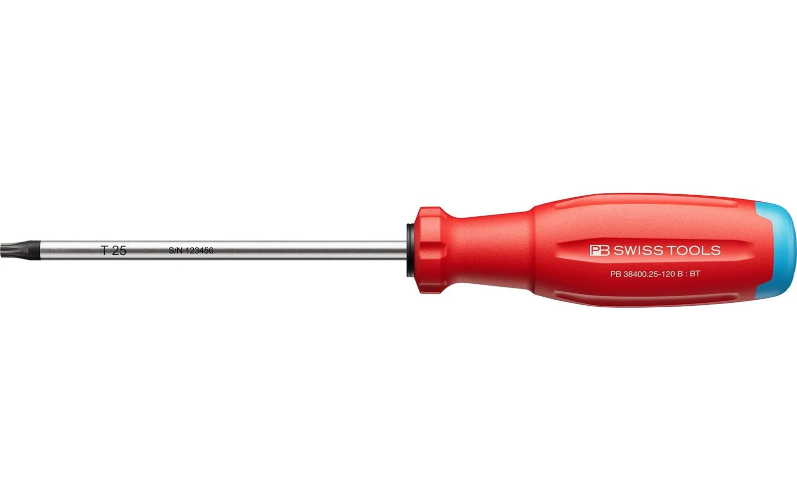PB Swiss Tools Schraubenzieher SwissGrip Evo 38400.25-120 B Torx 25 Rot