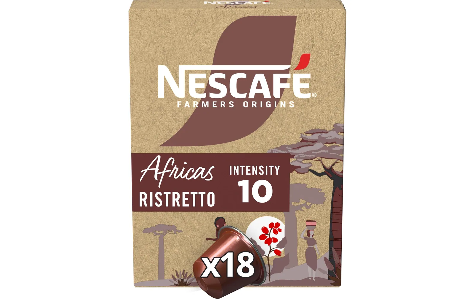 Nescafé Kaffeekapseln Farmers Origins Africas 18 Stück