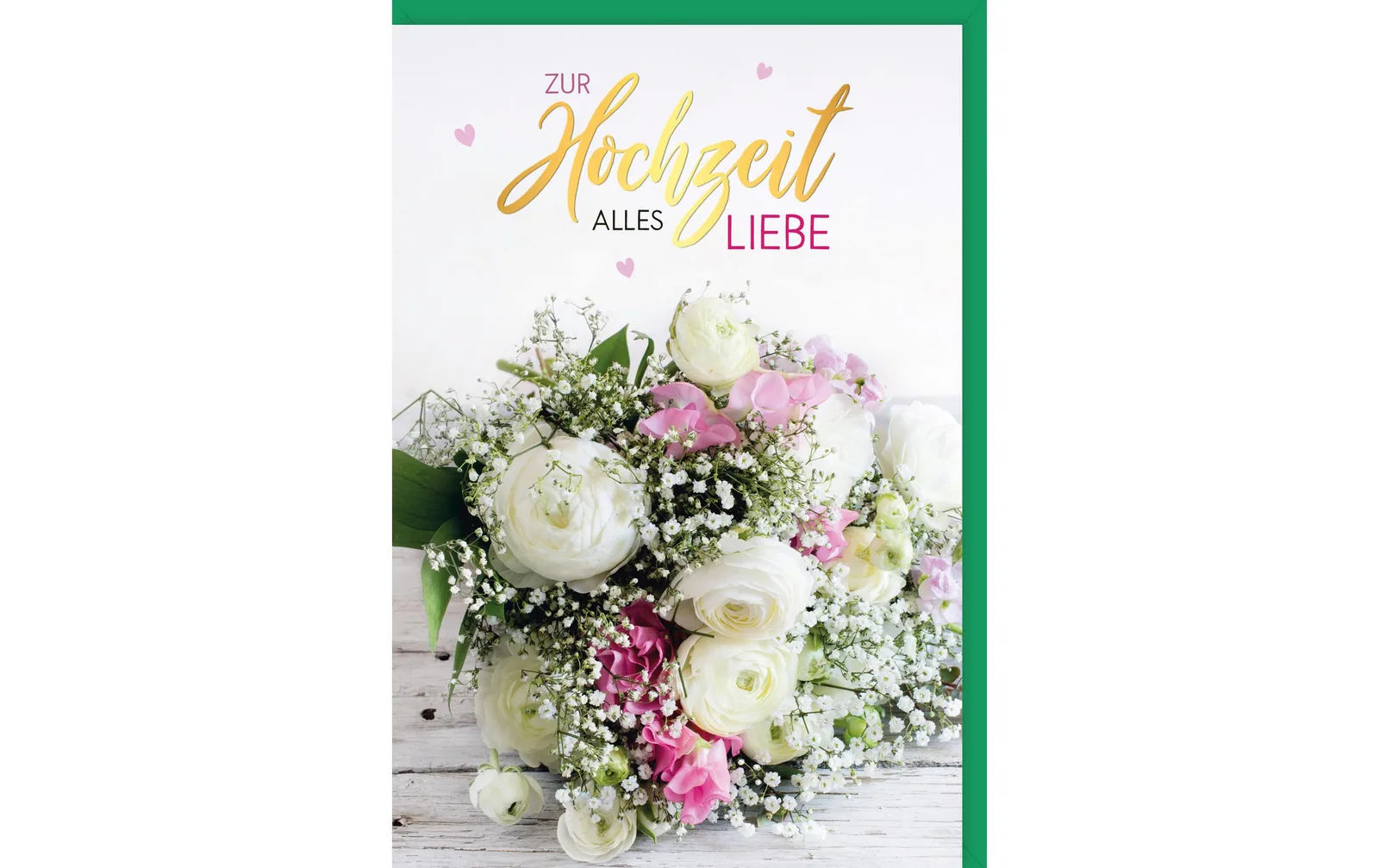 Braun + Company Hochzeitskarte Rosen 11.5 x 17 cm