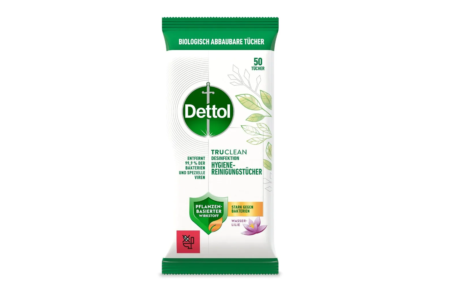 Dettol Allzweckreiniger Desinfektionstücher Wasserlilie 50 Stück