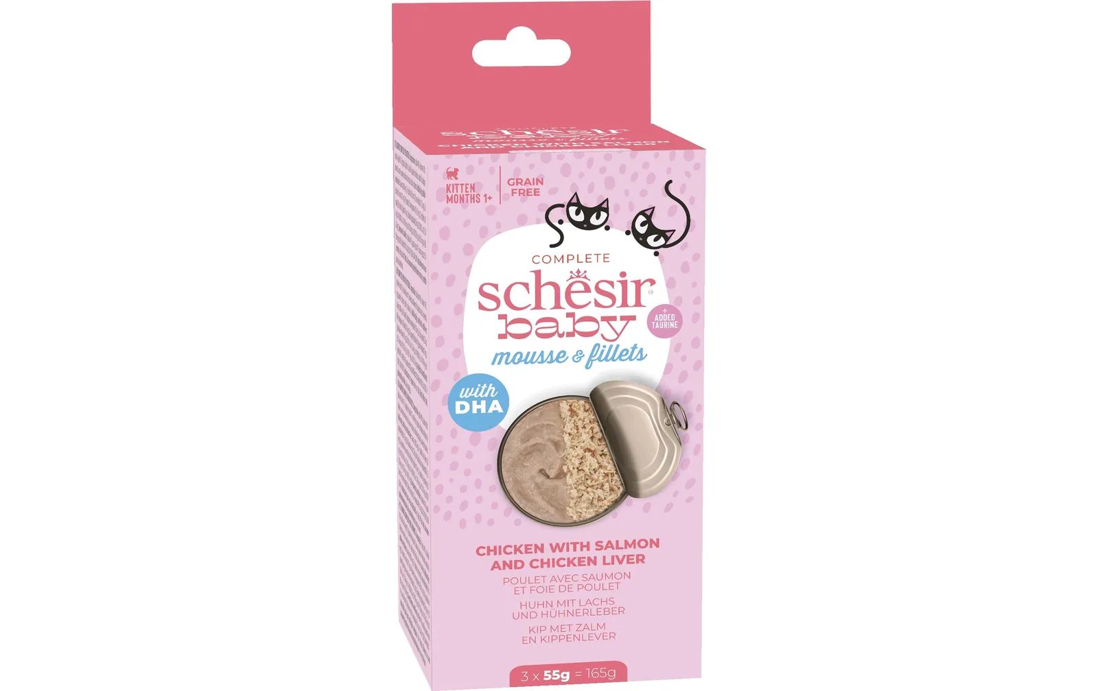 Schesir Nassfutter Baby Mousse & Fillets, 3 x 55 g
