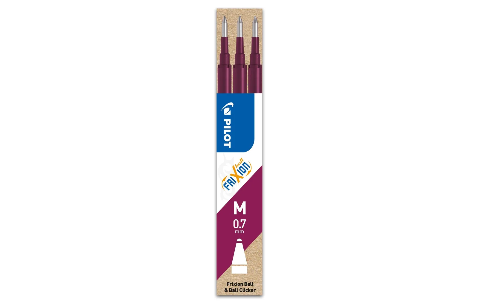 Pilot Patrone FriXion Refill 3 Stück 0.7 mm, Weinrot
