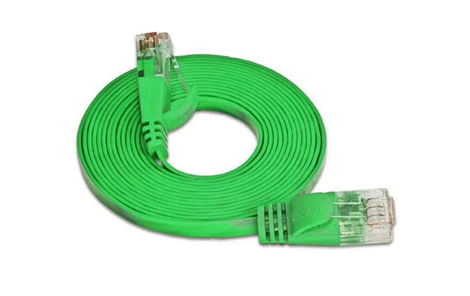SLIM Slimpatchkabel RJ-45 - RJ-45, Cat 6, UTP, 7.5 m, Grün