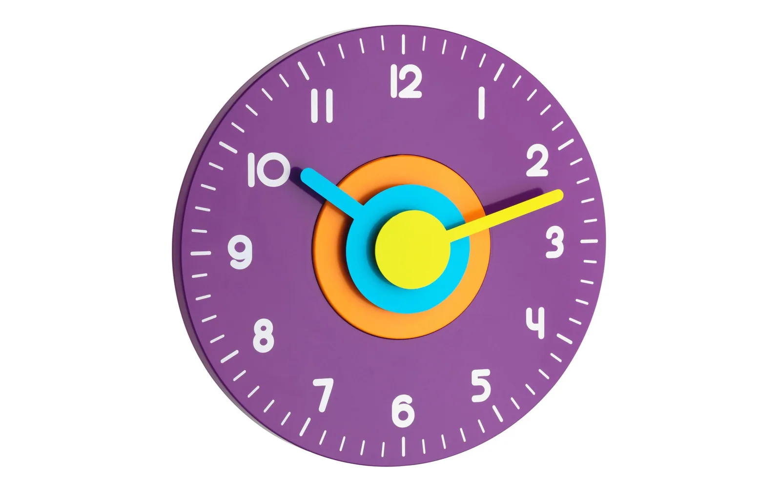 TFA Dostmann Wanduhr Ø 23 cm, Violett