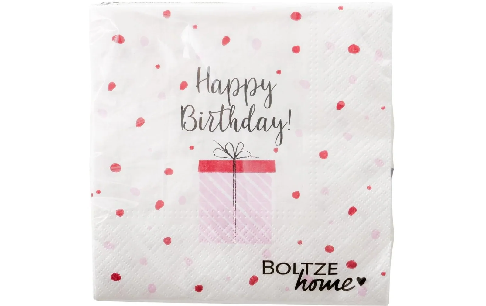 Boltze Papierservietten Happy Birthday 17 cm x 17 cm, 20 Stück