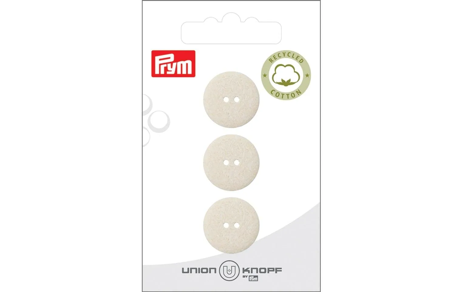 Prym Union Knopf Knöpfe 18 mm, 3 Stück, Crème