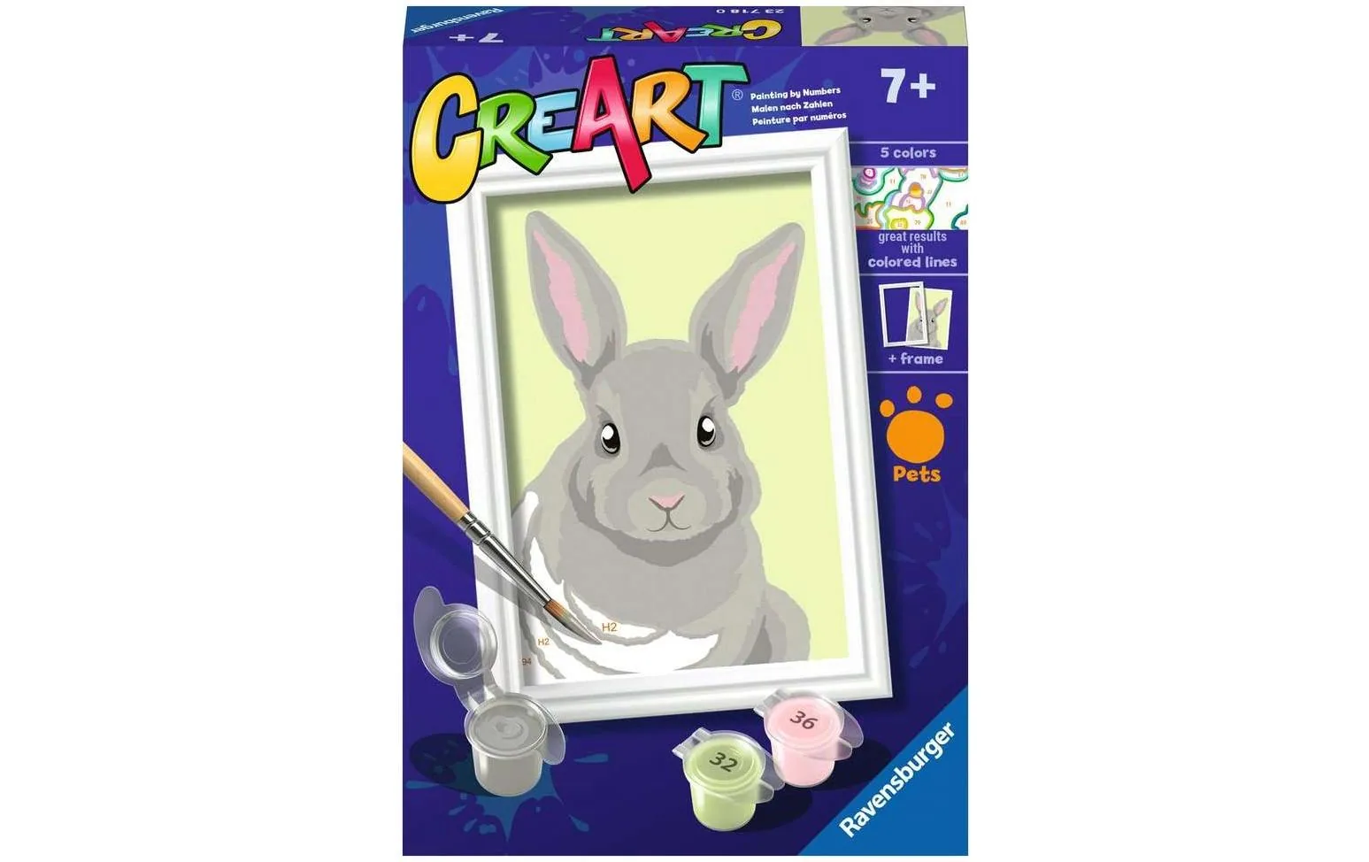 Ravensburger Malen nach Zahlen Graues Kaninchen