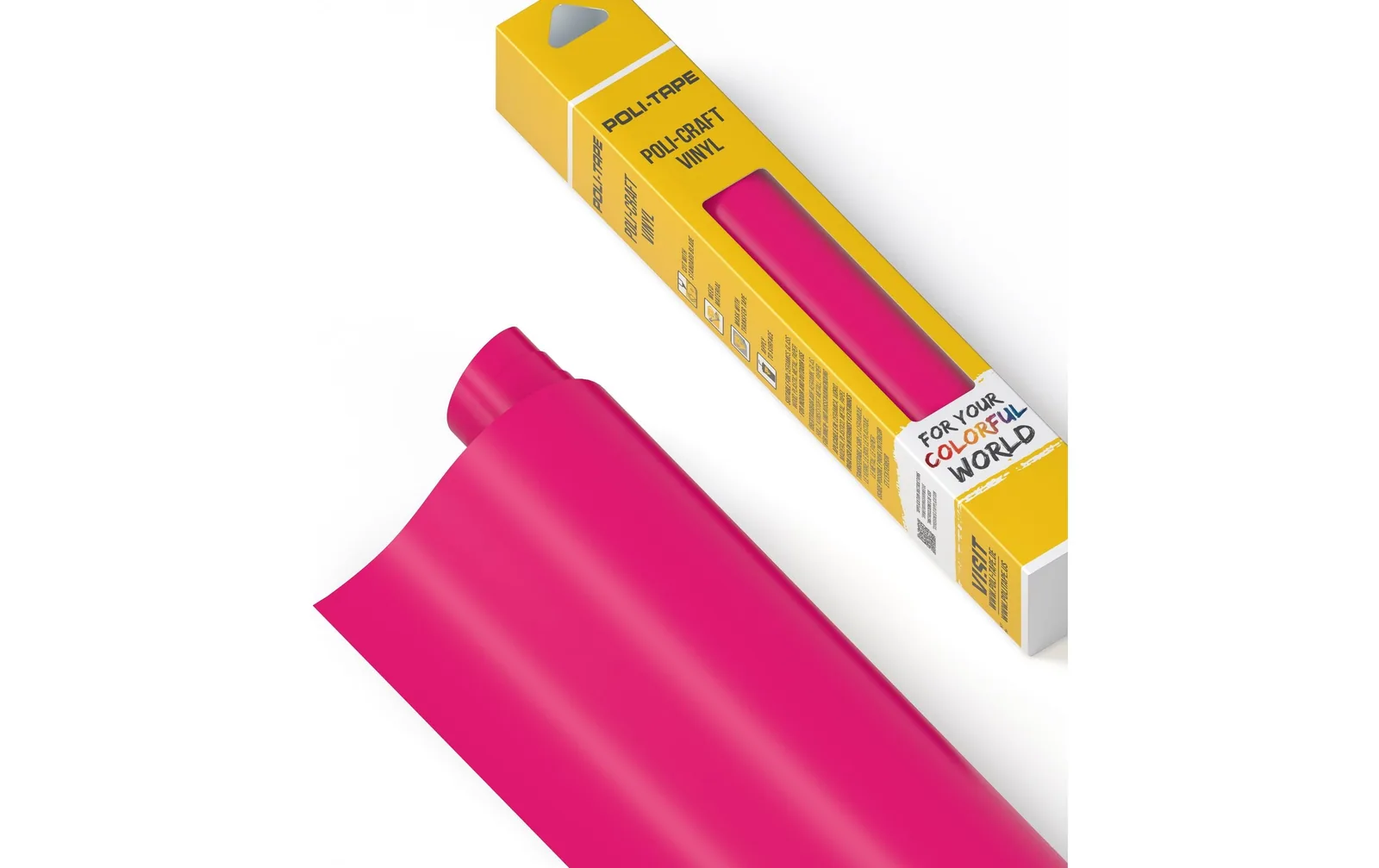 Poli-Tape Vinylfolie Permanent 30.5 x 183 cm, Pink matt