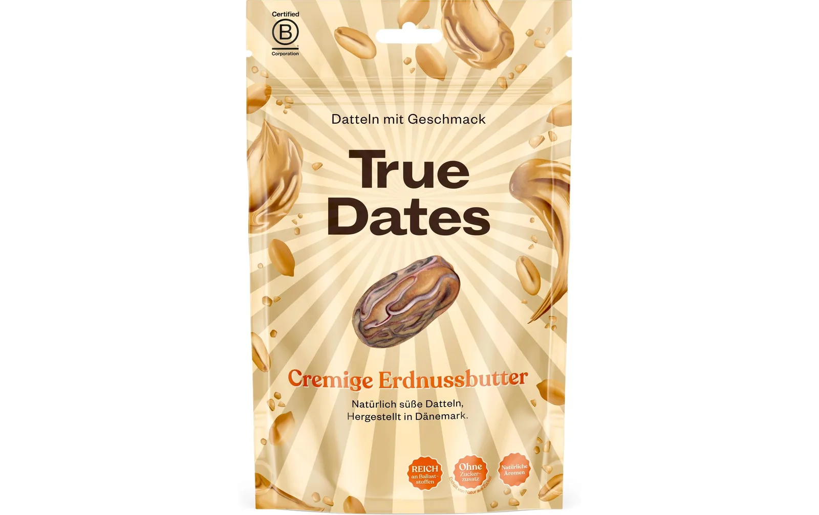 True Gum True Dates – Cremige Erdnussbutter 100g