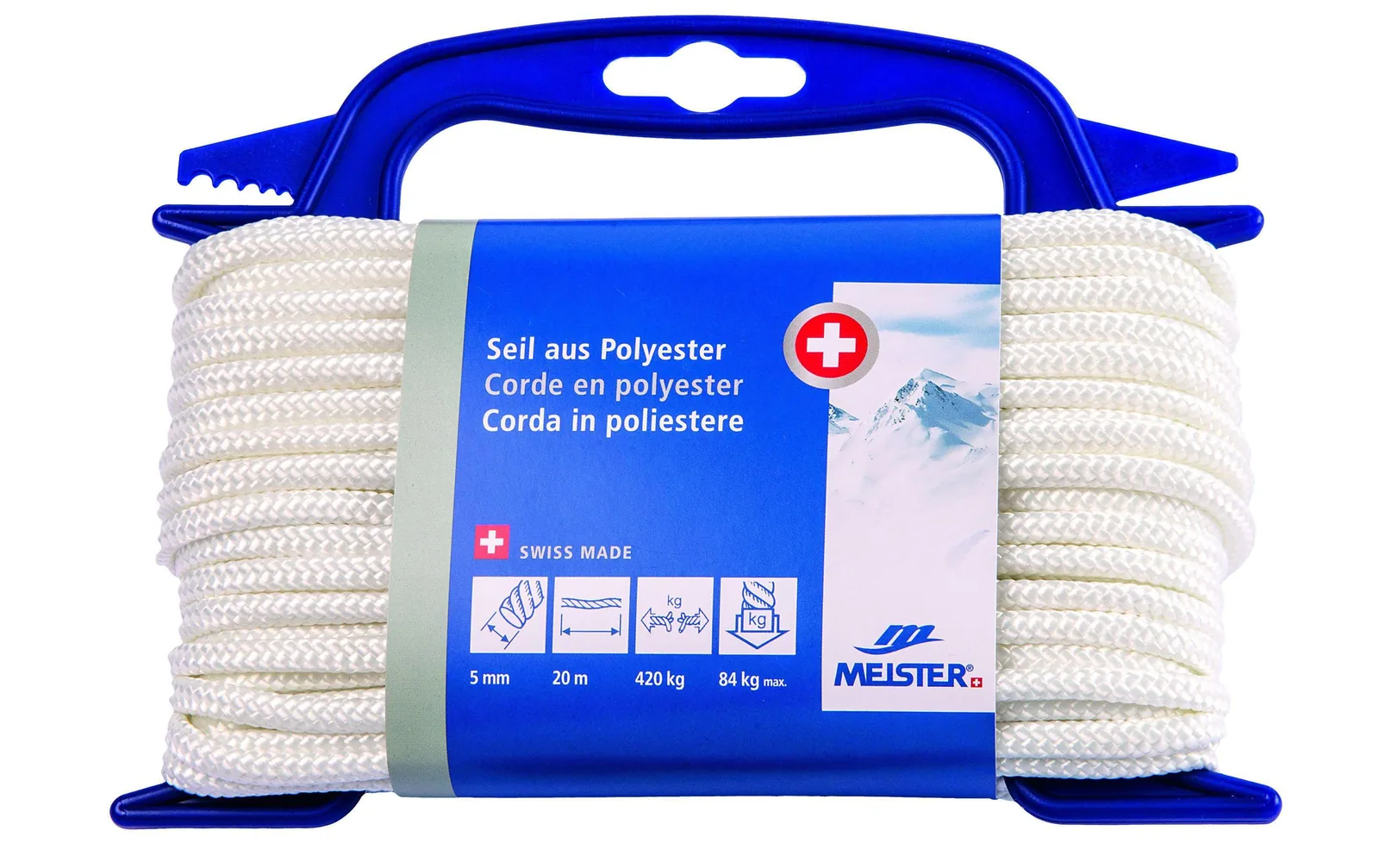 Meister Polyesterseil Ø 5 mm, 20 m, 420 kg, Weiss