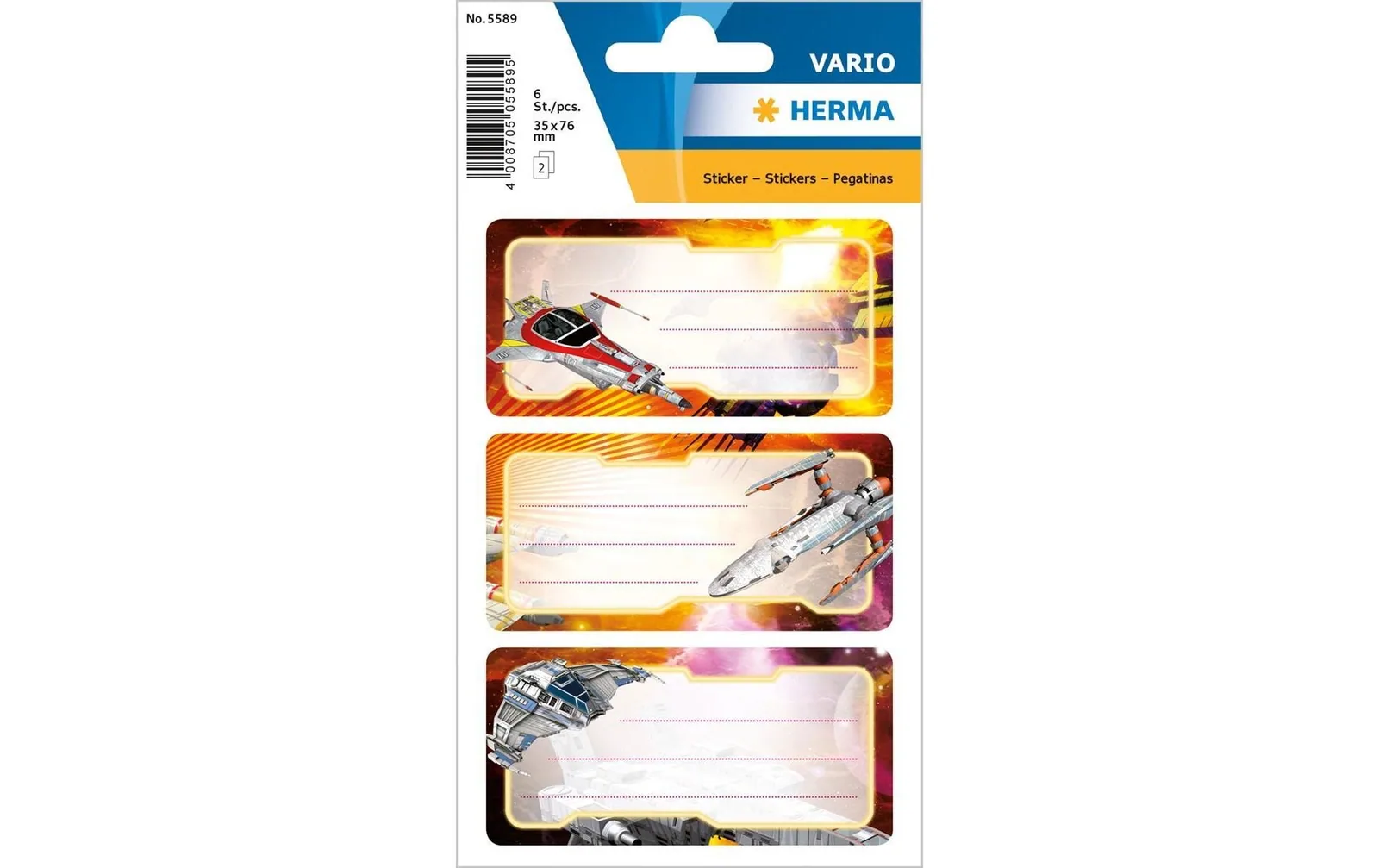 Herma Stickers Schuletiketten Raumschiff