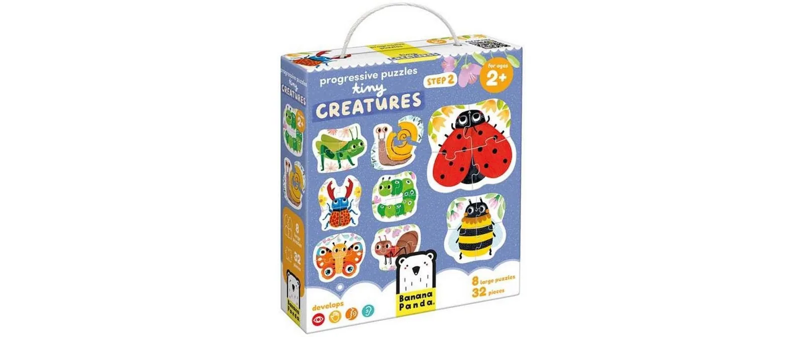 Banana Panda Puzzle Progressive Tiny Creatures Pappe 32 Teile