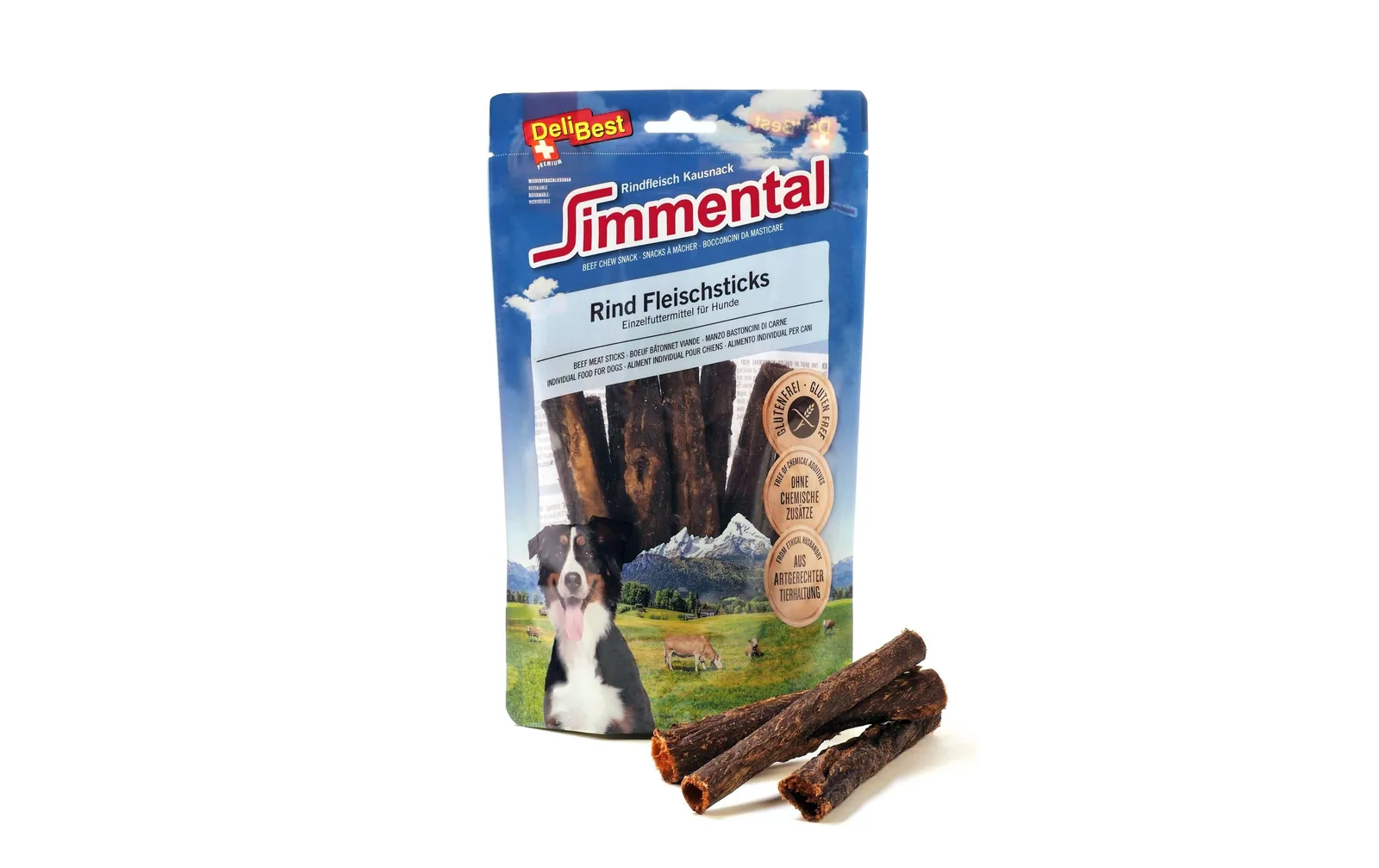 DeliBest Kaustange Simmental Rind Fleischsticks, 150 g