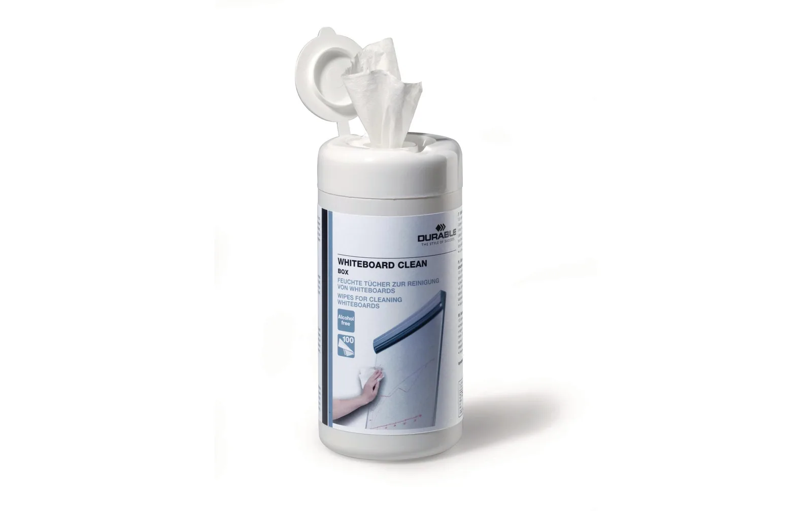 DURABLE Bildschirmreinigungstücher Whiteboard Box 100 Stück