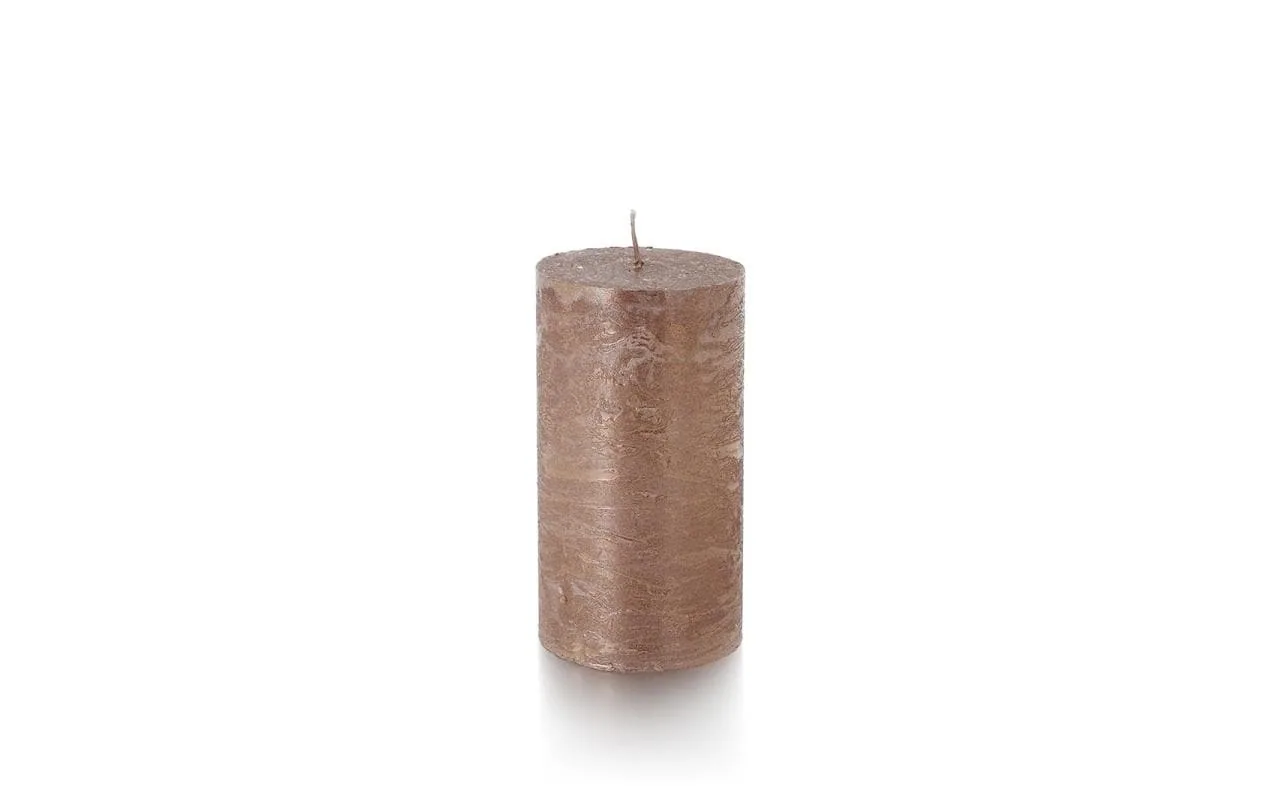 balthasar Zylinderkerze Rustico lackiert 12 cm x 7 cm, Kupfer