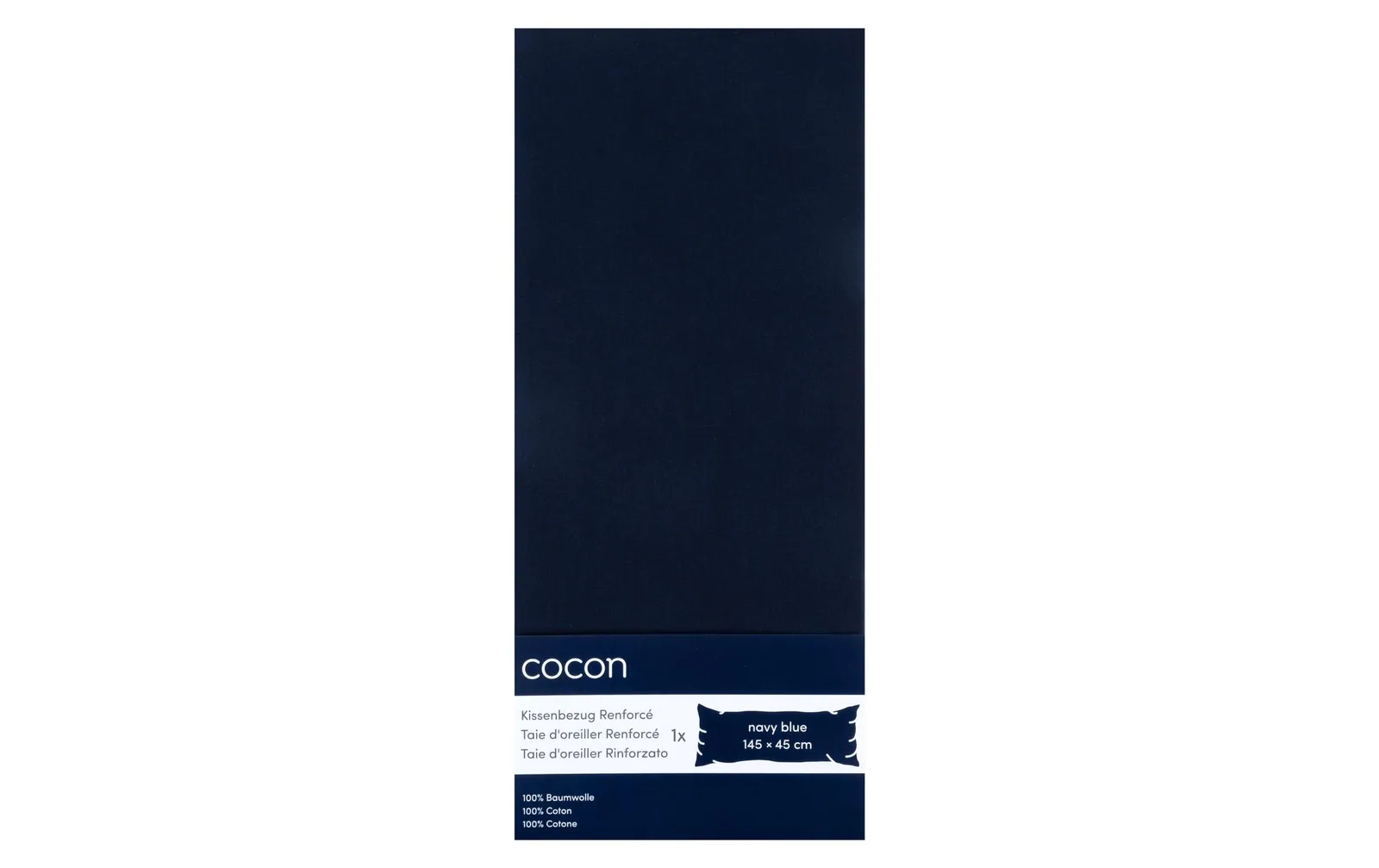 COCON Seitenschläferkissenbezug 45 x 145 cm, Navy Blue