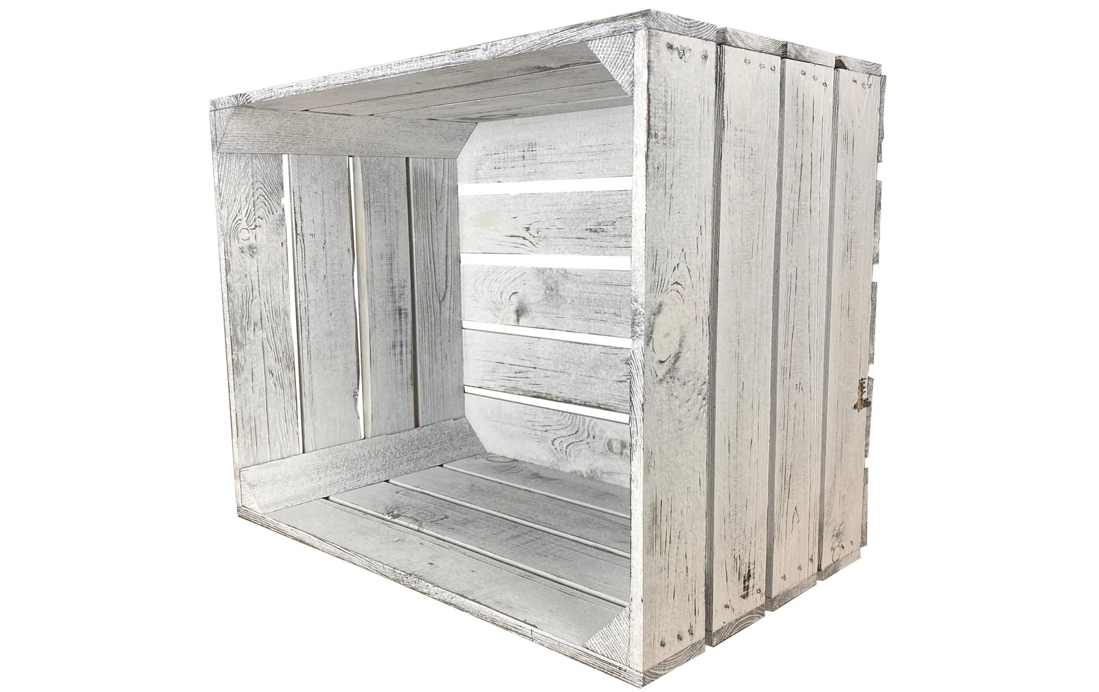 Holz Zollhaus Holzharasse Vintage Shabby Weiss 40 x 50 cm