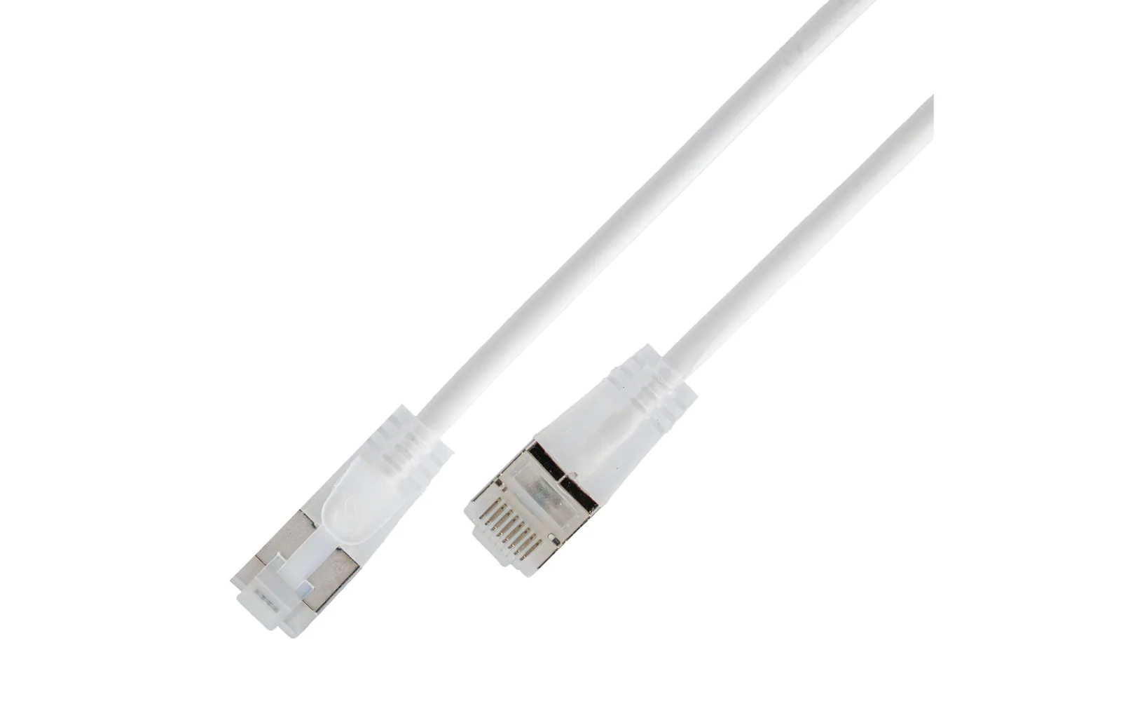 SLIM Slimpatchkabel RJ-45 - RJ-45, Cat 6A, U/FTP, 2 m, Weiss