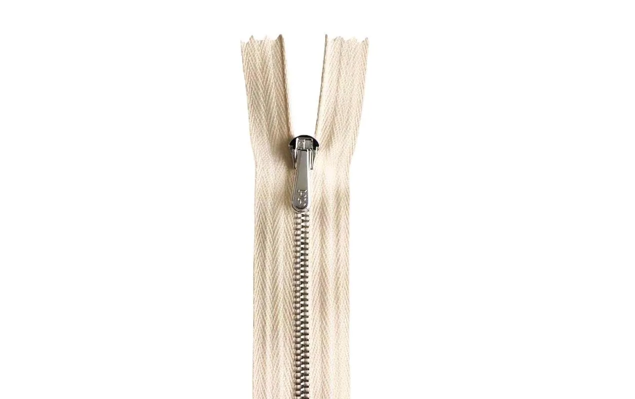 riri mayer Reissverschluss Metall Länge 16 cm, Beige