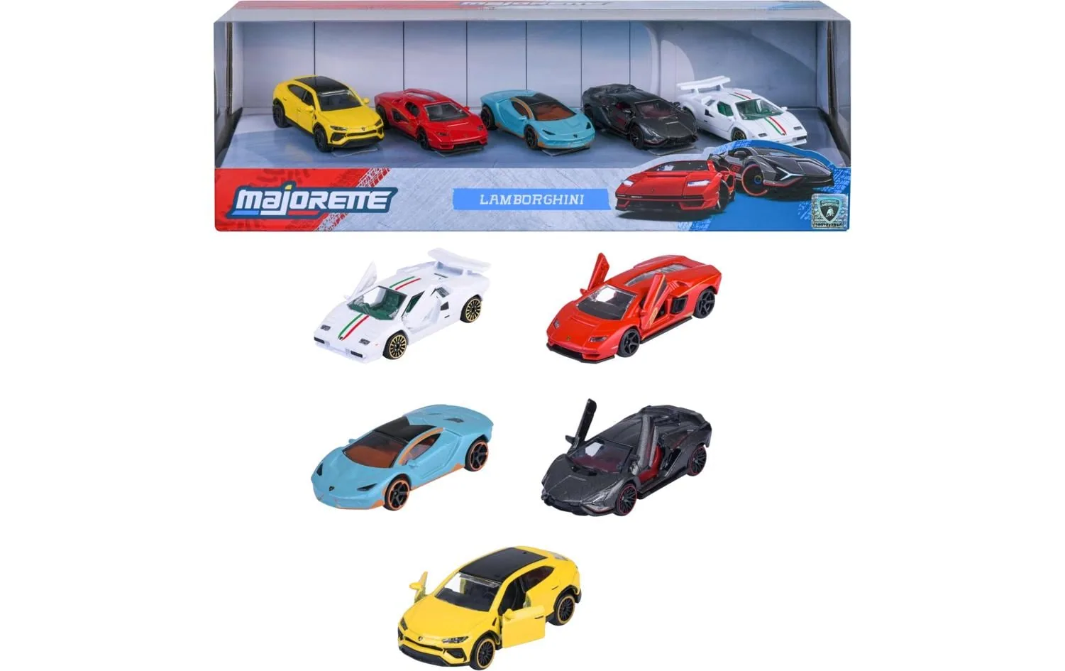Majorette Lamborghini 5 Pieces Giftpack 5er-Set, Metall, 1:64