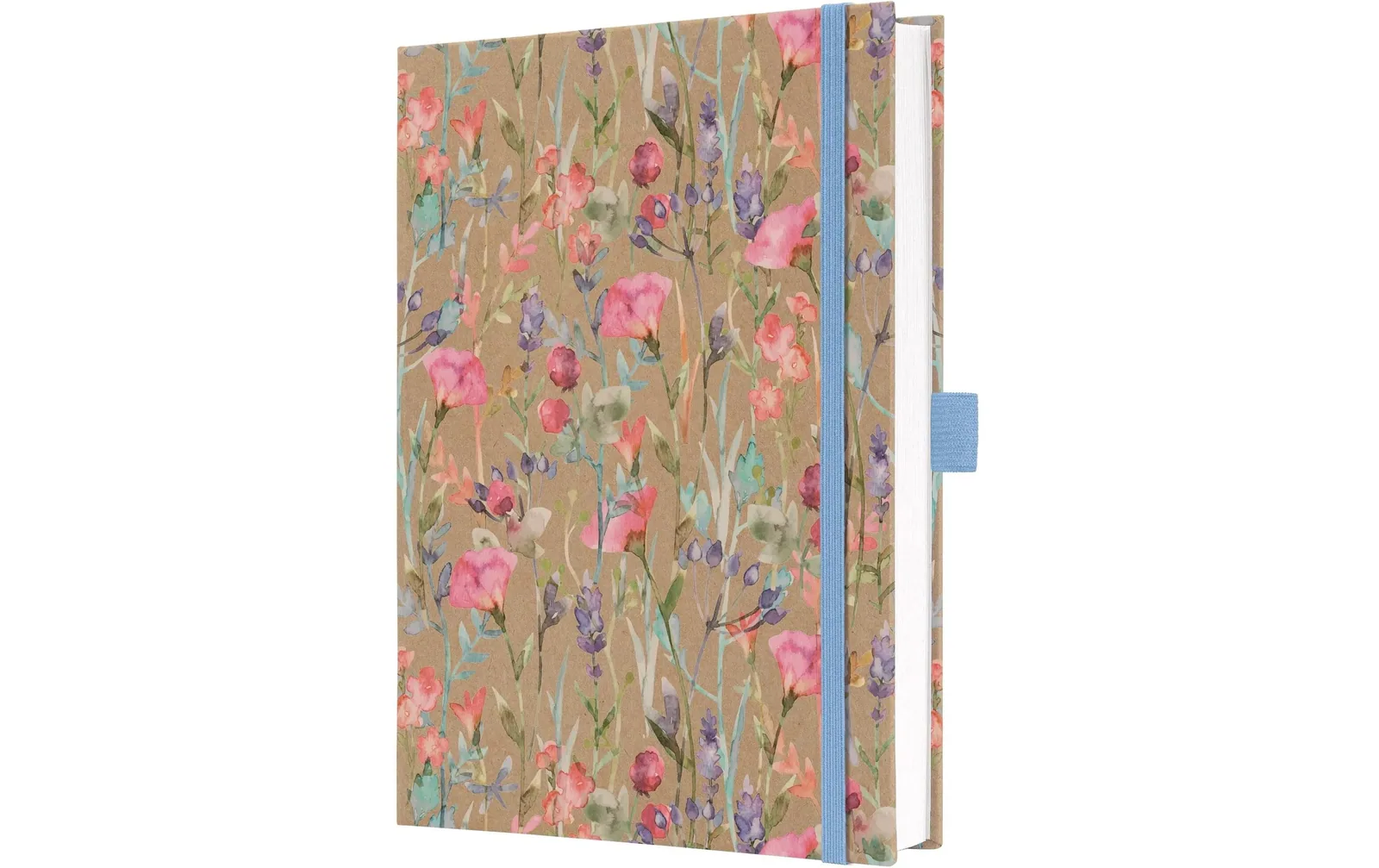 Jolie Notizbuch Pure Wildflower, A5, Liniert, Blau/Rosa