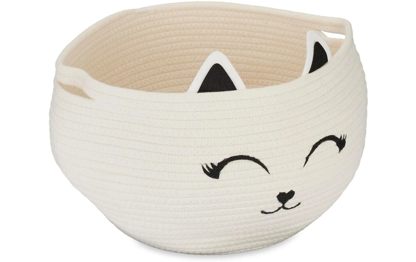 relaxdays Spielzeugkorb Filz Katze
