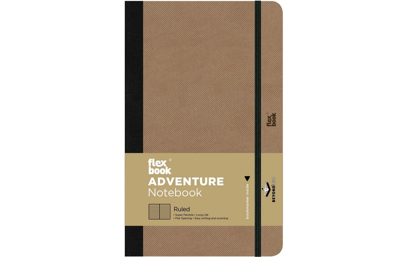 Flexbook Adventure Notebook 13 x 21 cm, Liniert, Camel