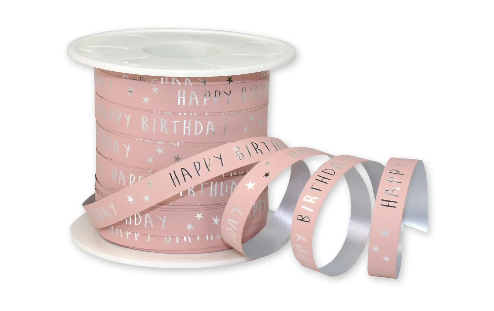 Pattberg Geschenkband Happy Birthday 1 cm x 100 m, Rosa