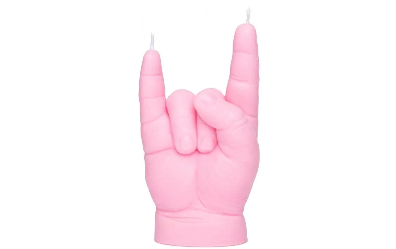 Mandatus Kerze Candle Hand Baby You Rock, Rosa