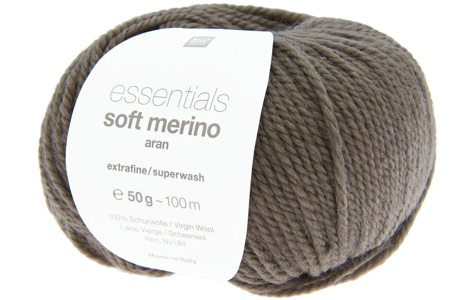 Rico Design Wolle Soft Merino aran 50 g, Taupe
