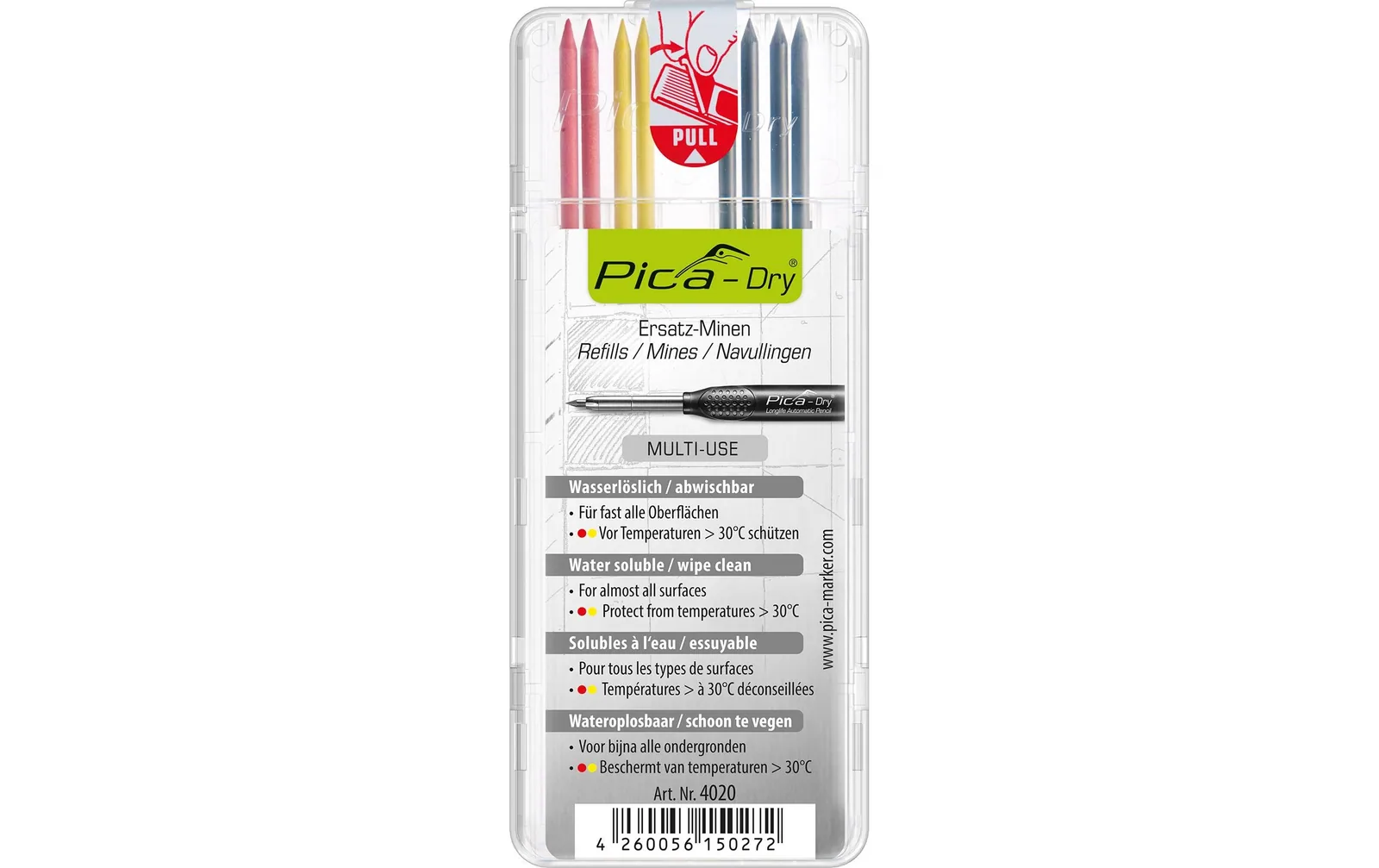 Pica Ersatz-Minen Pica DRY Basis, 8 Stück