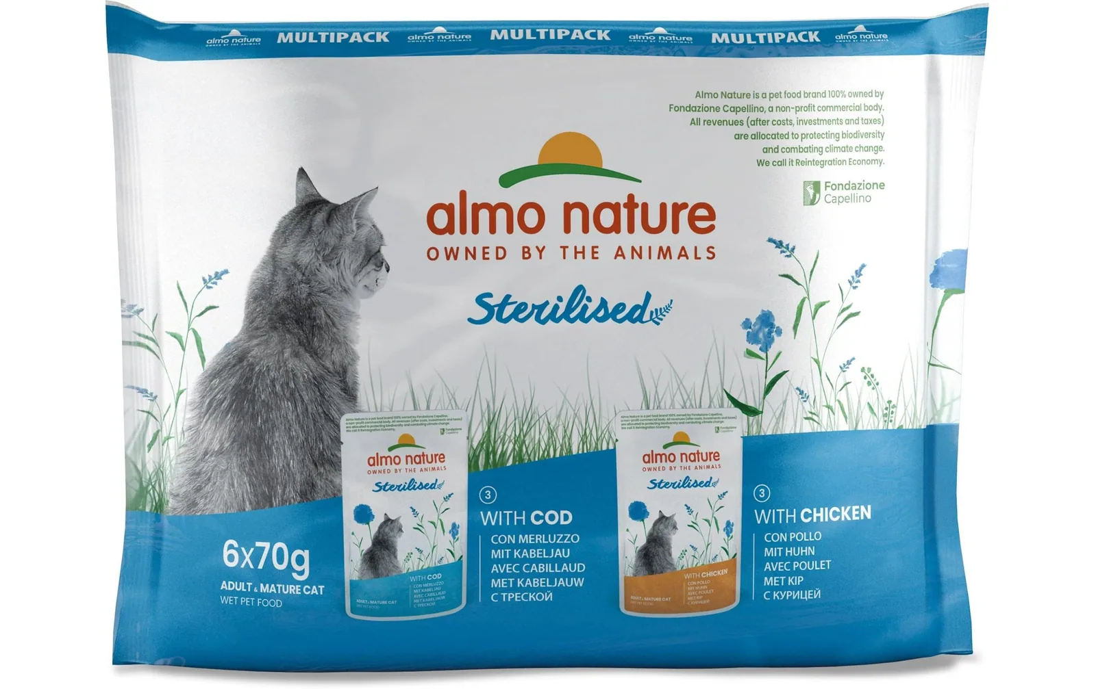 Almo Nature Nassfutter Sterilised Multipack 6 x 70 g