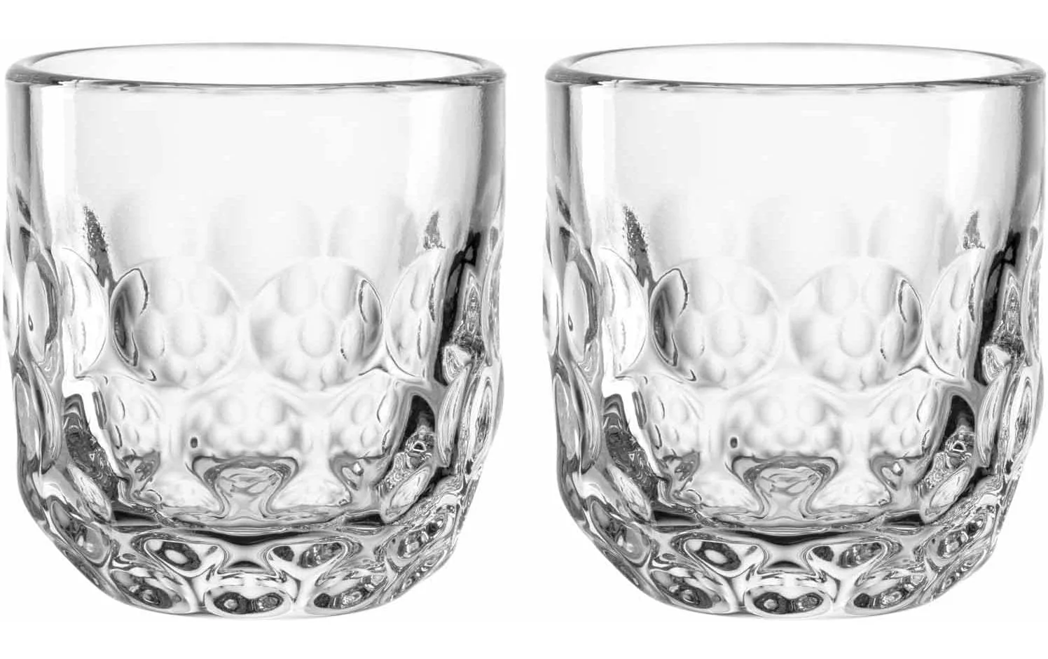 LEONARDO Cappuccino Becher Gocce 1 60 ml, 2 Stück, Transparent