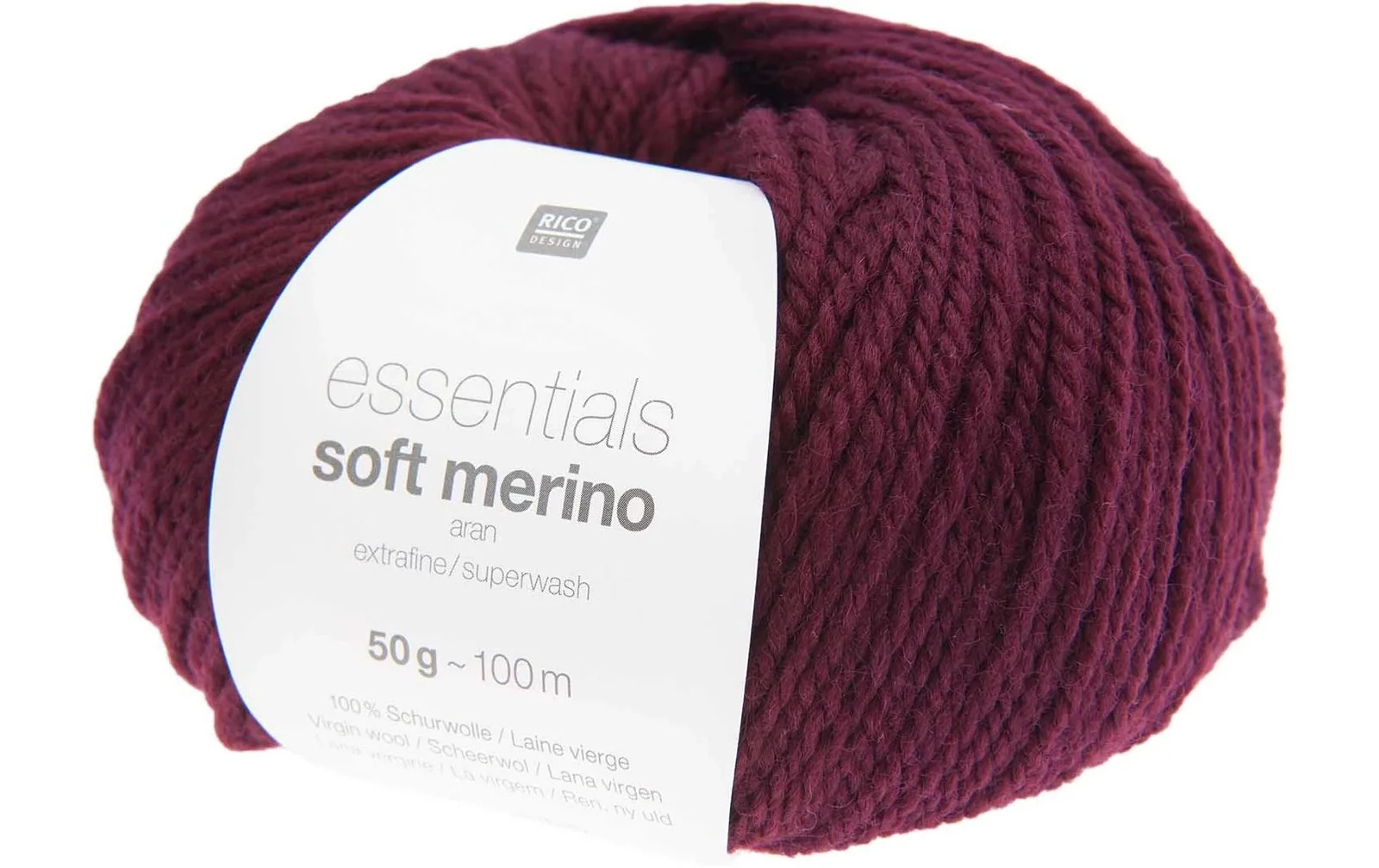Rico Design Wolle Soft Merino aran 50 g, Brombeer