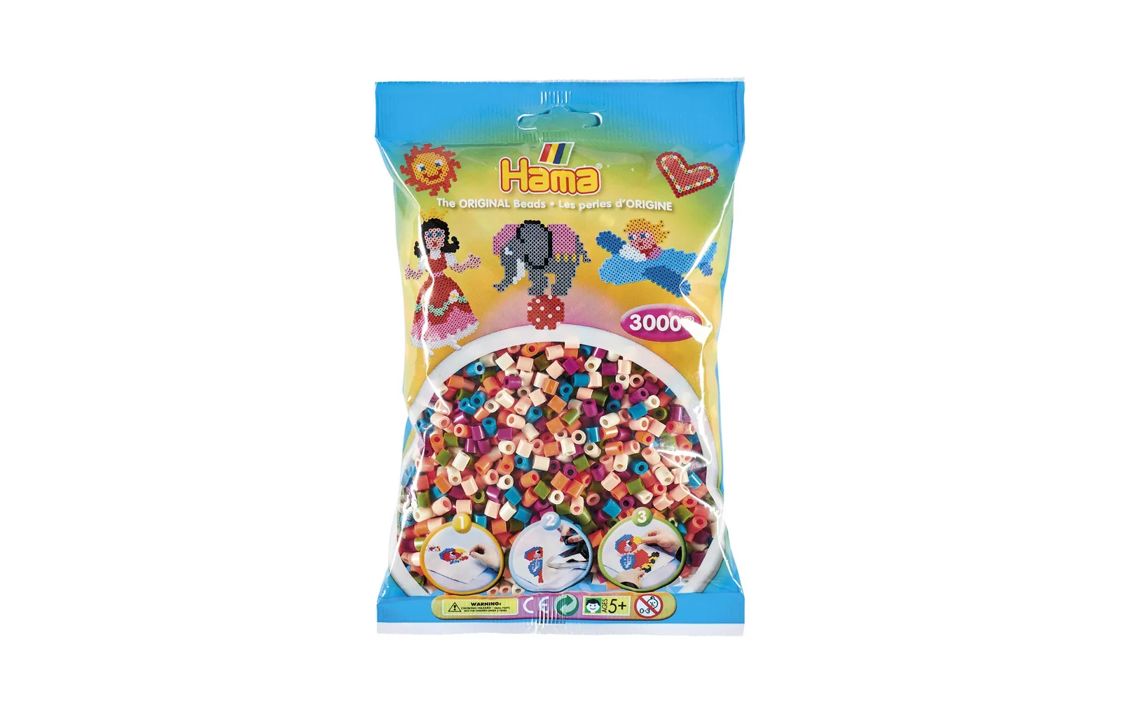 Hama Bügelperlen 3000, midi mix Mehrfarbig