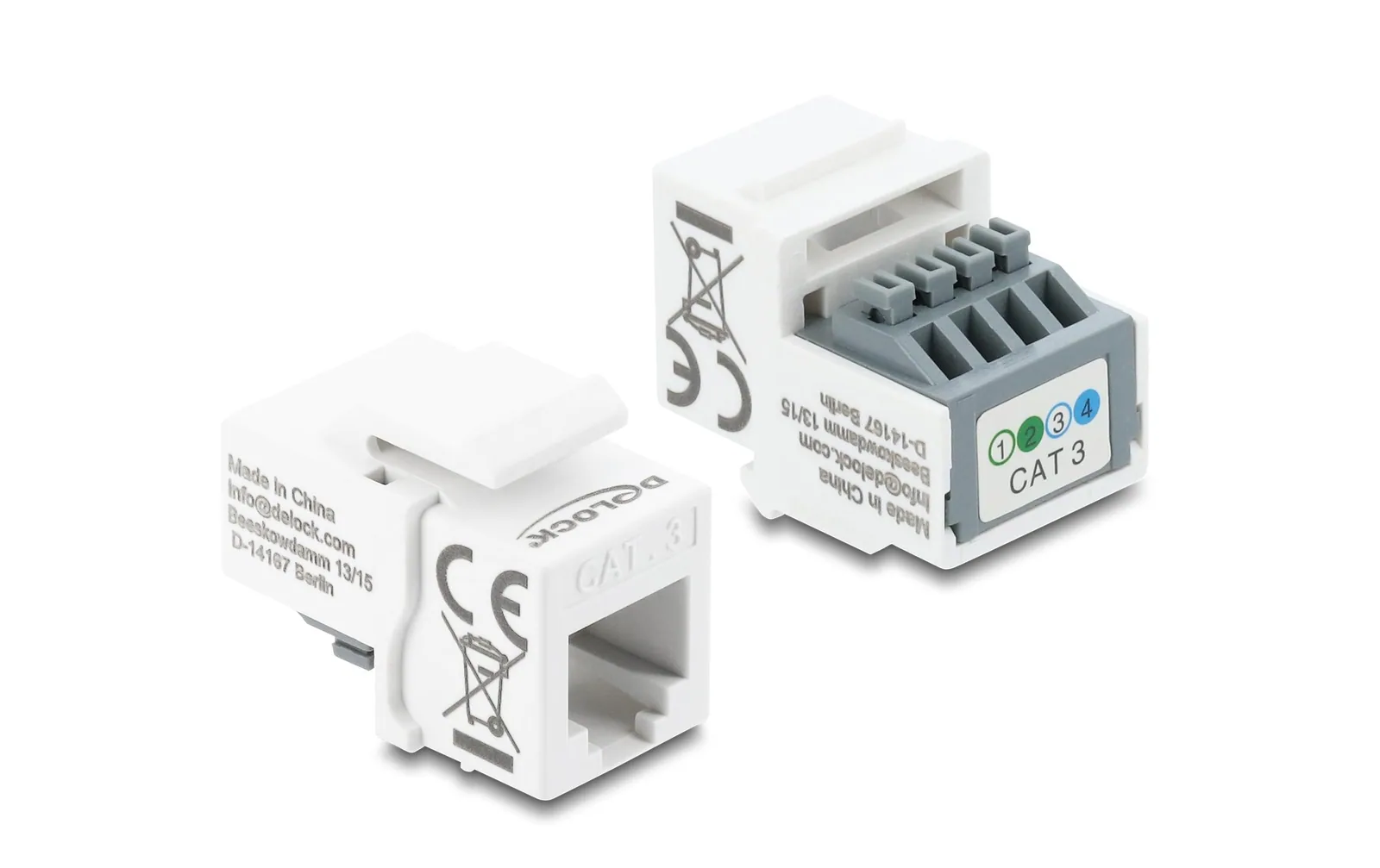 Delock Keystone-Modul RJ11 Buchse zu Terminalblock 4 Pin
