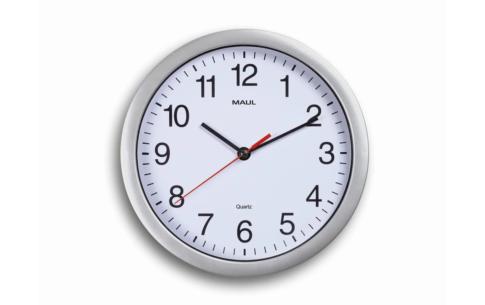 Maul Wanduhr Maulrun Ø 25 cm Silber/Weiss