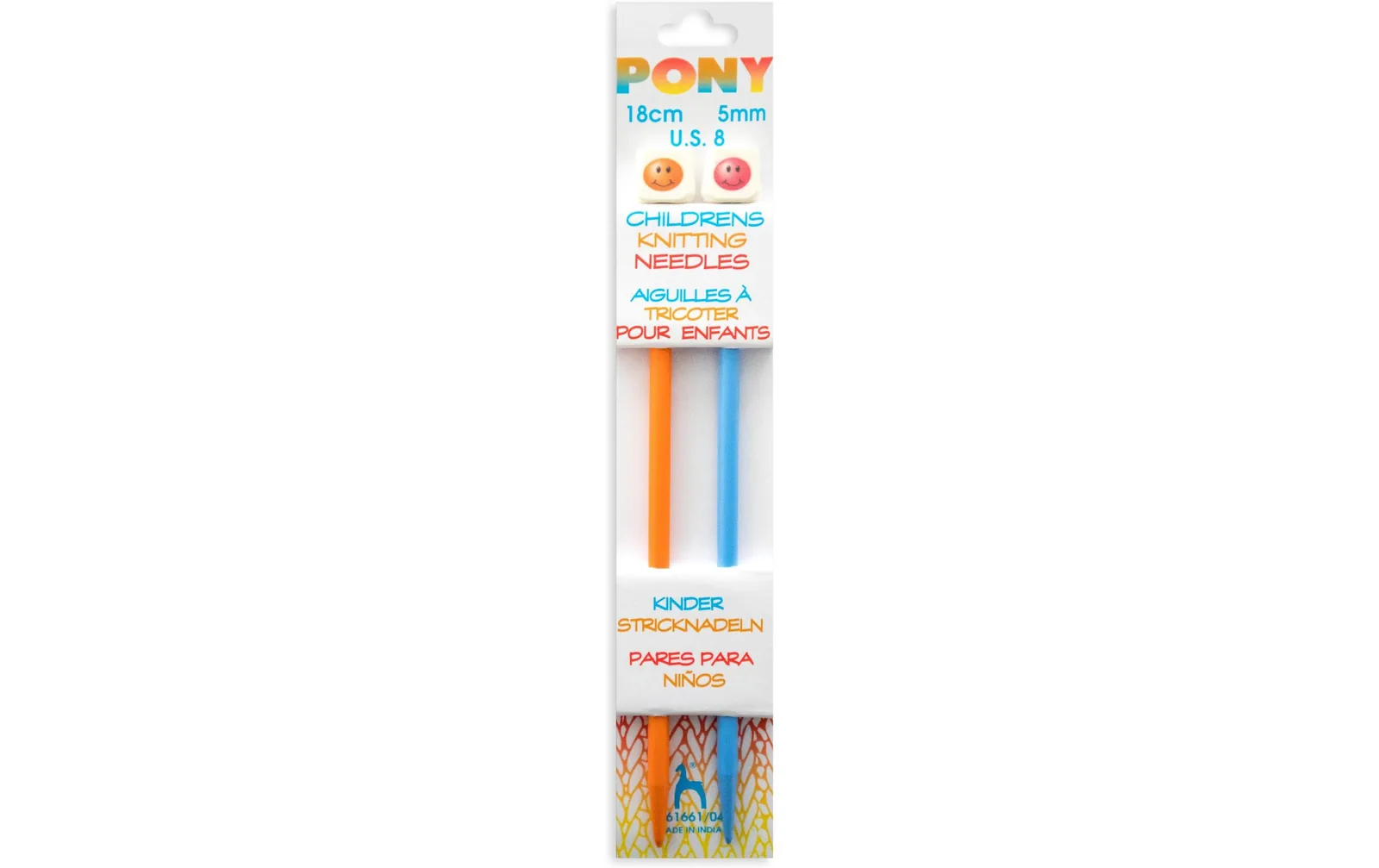 Pony Stricknadeln für Kinder Grösse 5, 18 cm