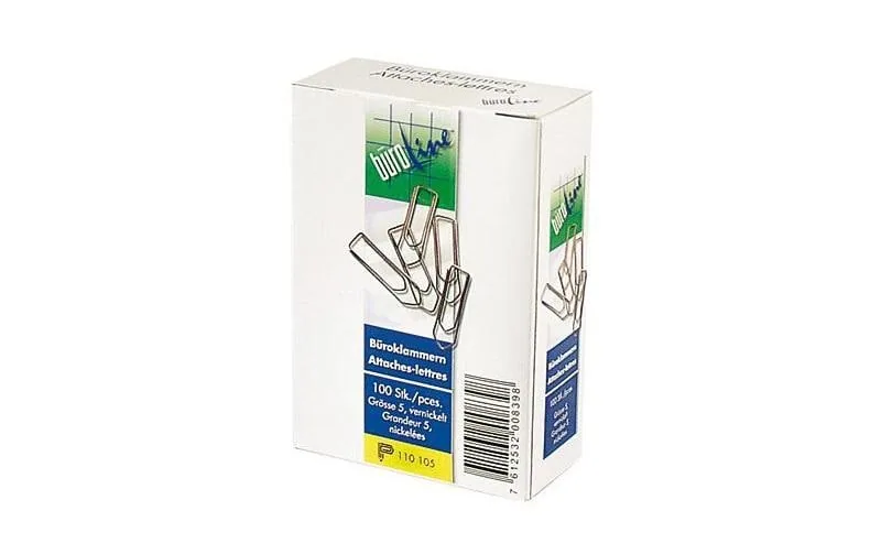 Büroline Büroklammer Gr. 5, 43 mm 1 Pack à 100 Stück