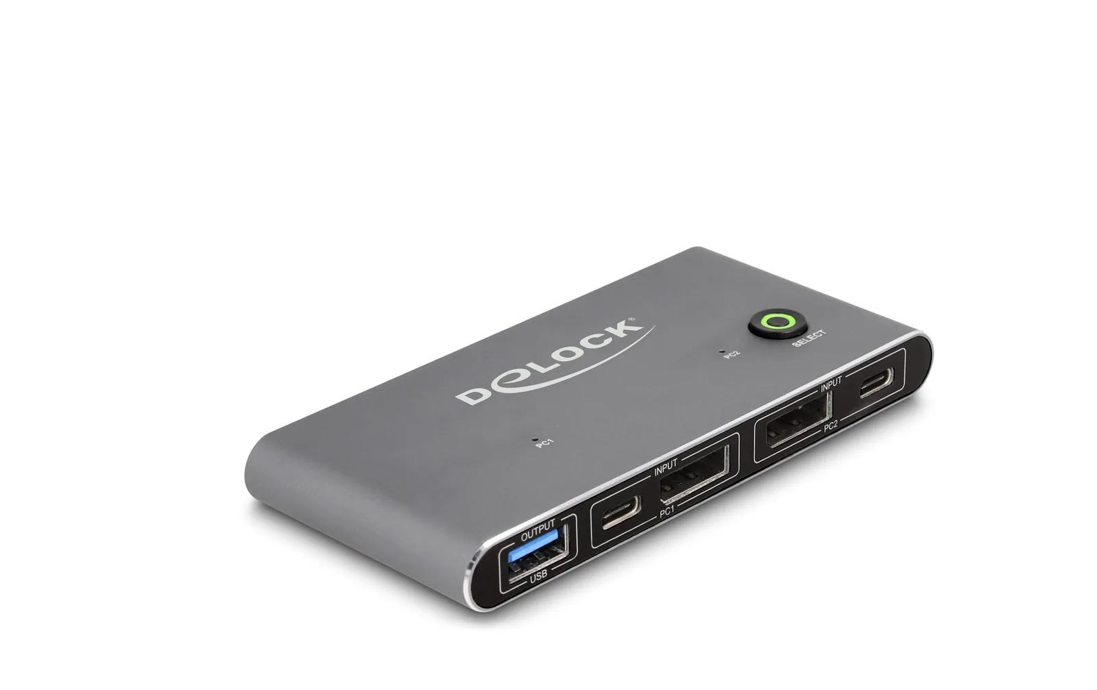 Delock KVM Switch Displayport 8K 30 Hz mit USB 5 Gbps
