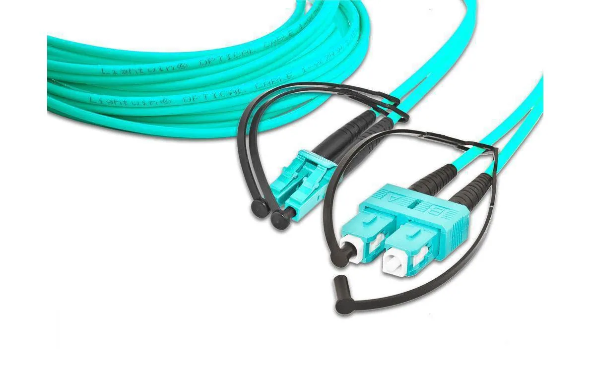 Lightwin LWL-Patchkabel Multimode LC – SC, OM3, Duplex, 15 m